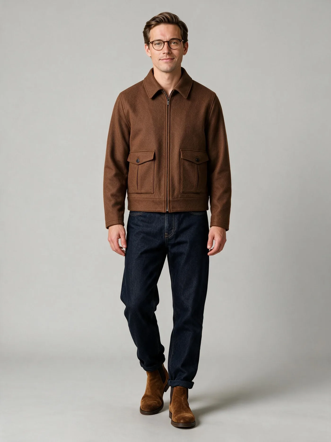 Camel flight jacket from House of Vinterberg