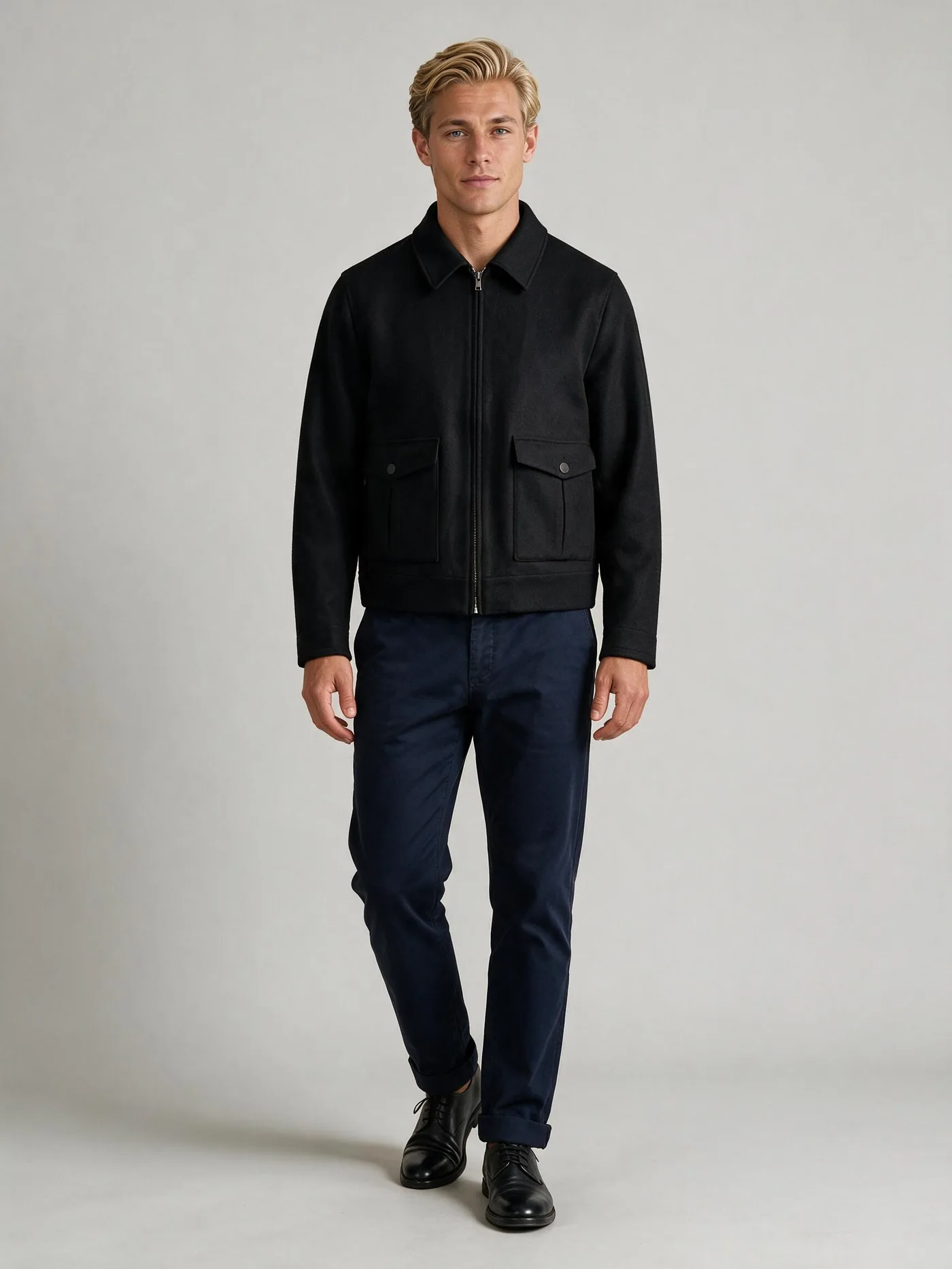 Sort flight jacket fra House of Vinterberg