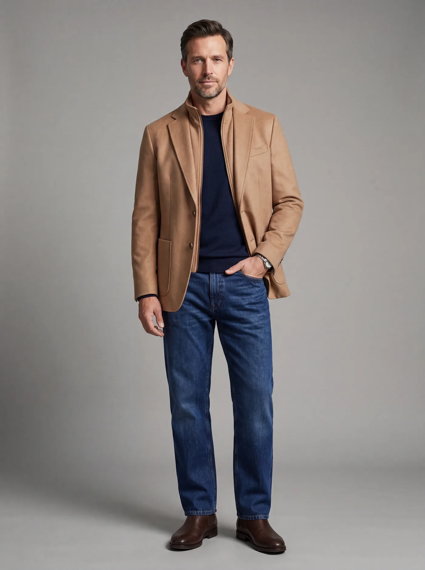 Camel hybrid jacket from House of Vinterberg