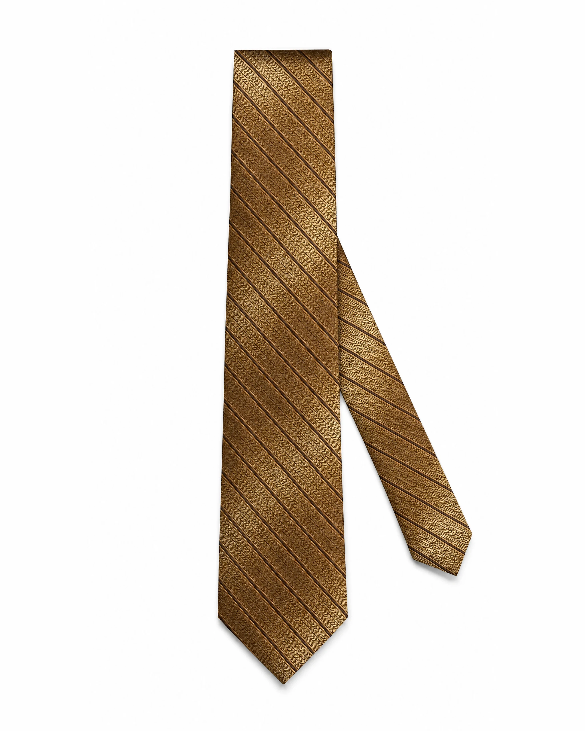 Brown textured silk tie from House of Vinterberg